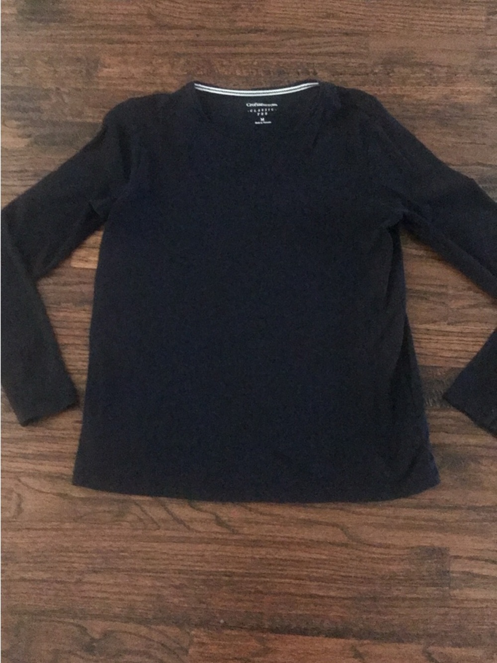 croft & barrow Black Long-Sleeve Crewneck Women's Sweater
